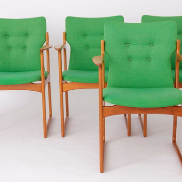 4 Armchairs Vamdrup vintage chairs 1960s teak 