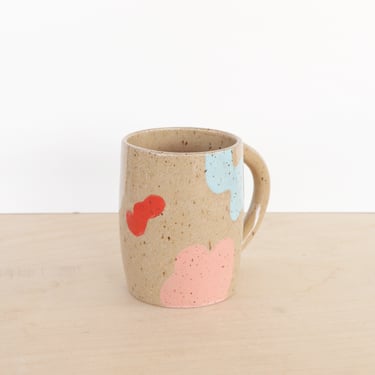 Colorful Ceramic Mug | Handmade Coffee Mug | Rainbow Pottery Coffee Cup 