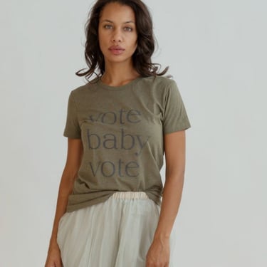 Baby &amp; Company Vote Baby Vote Tee - Military Green