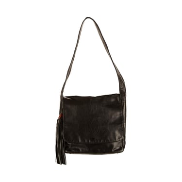 Chanel Black Logo Tassel Shoulder Bag