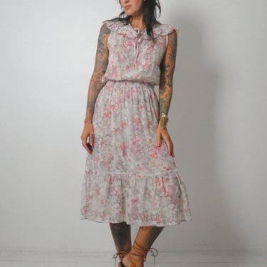 1970's Pastel Floral Sundress