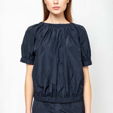 Odeeh Ultra Light Taffeta Top - Navy