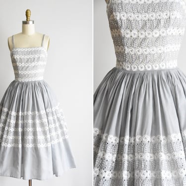 1950s Garden Dove dress 