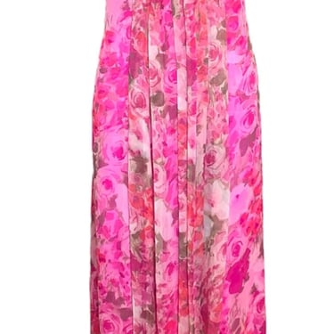 +++++.  Valentino Y2K Pink Chiffon Floral Babydoll Gown