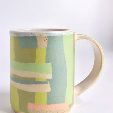 Mélange Mug, bright pastels w/ white base clay