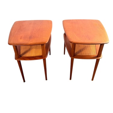 Pair of Danish Modern Teak End Tables by Peter Hvidt for France & Son