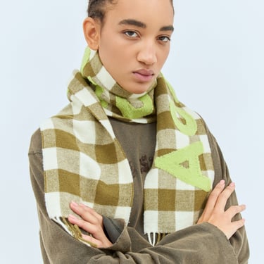 Acne Studios Women Narrow Check Logo Scarf