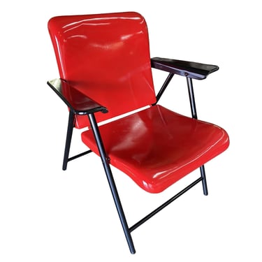 Russel Wright Outdoor/Patio Steel Folding Chair by Schwayder Bros, 5 Available 