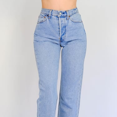Vintage 90s LEVIS 501 Light Wash High Waisted Jeans Unworn New w/ Original Tags | Made in USA | Size 28x33 | 1990s LEVIS Unisex Denim Pants 