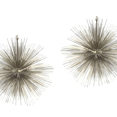 Pair 20-Light Sputnik Mid-century Style Chandeliers by Jean De Merry for Lumiere