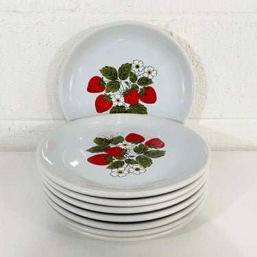 Bol de cerises vintage Mary Engelbreit 1998 rouge vert 8,25 assiette de collection
