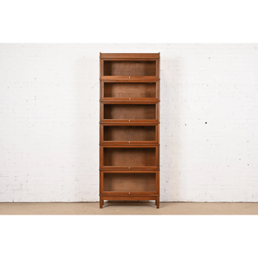 Arts & Crafts Walnut Six-Stack Barrister Bookcase by Hale