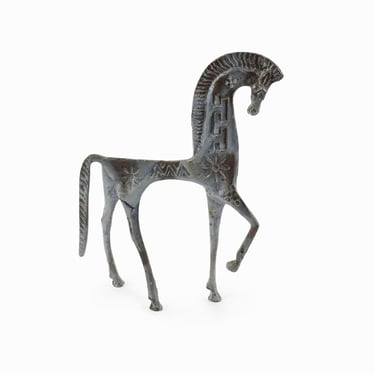 Frederick Weinberg Etruscan Horse Large Figurine Brass Vintage 