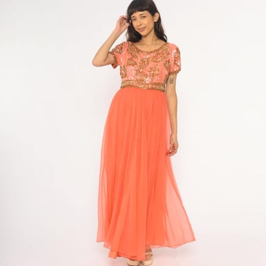 strapless open back dress Vintage Alyce Designs Beaded & Sequin Dress