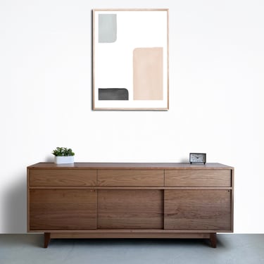 Credenza #104 - Solid Cherry - Danish Modern Inspired 