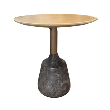 Side Table Wood and Marble