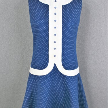1970s -Flirt -  Mini - Day Dress - Color Blocked - Mod - by Parfait Origional - Estimated size L 
