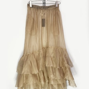 Sheer Silk Organza Swan Skirt