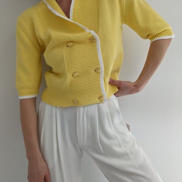 Lovely Vintage Lemon Knit Cardigan