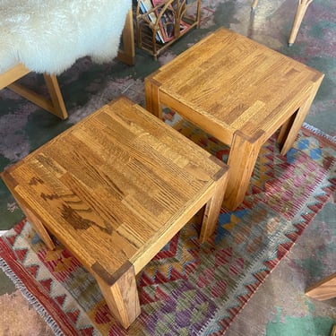 Pair of Oak End Tables