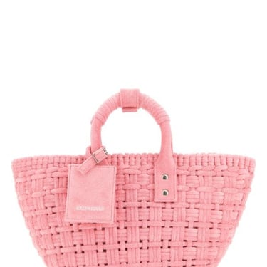 Balenciaga Woman Pink Terry Fabric Bistro Xs Handbag