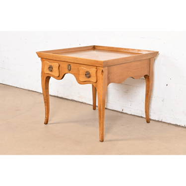 Baker Furniture French Regency Carved Walnut Tea Table, Circa 1960s