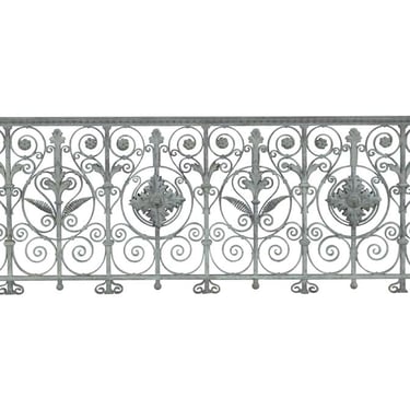 19th Century Bronze Balcony with Floral &#038; Foliage Detail