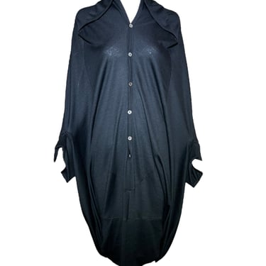 Junya Watanabe Comme Des Garcons F/W 2008 Black Wool Cocoon Dress