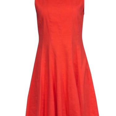 Theory - Orange Sleeveless A-Line Dress Sz 8