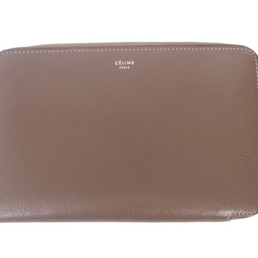 Celine Leather Large Zip Wallet