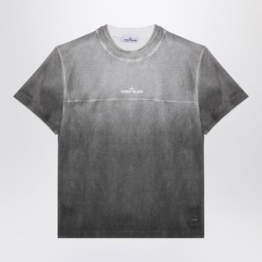 Stone Island Grey Shaded Cotton T-Shirt Men