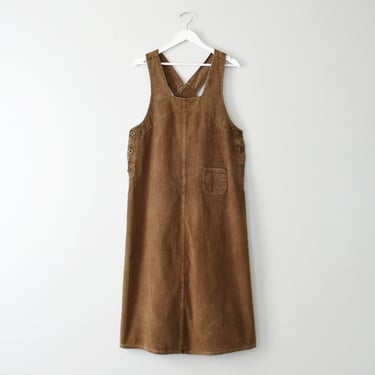 vintage brown corduroy jumper dress 