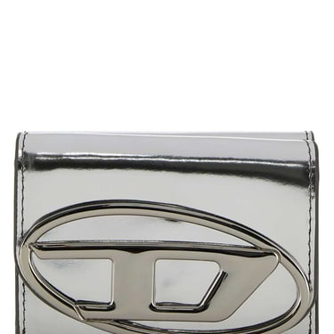 Diesel Women Silver Leather Wallet