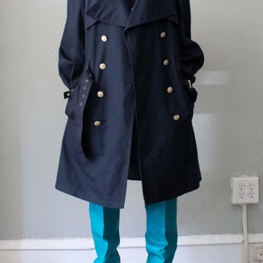 John Weitz Dark Blue Trench Coat 