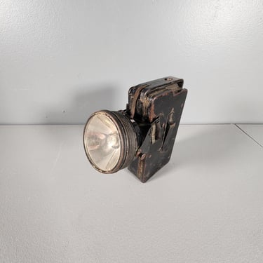 Vintage Justrite Metal Flashlight 