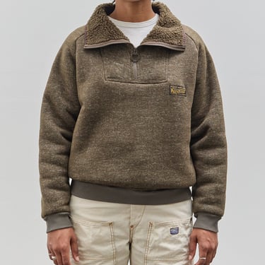 Kapital Boa Fleece Zip Alpine Pullover, Khaki