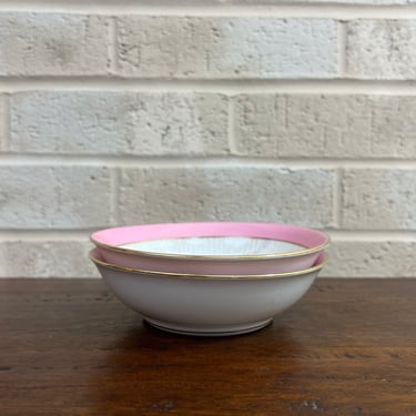 Vintage Noritake pair of Pink Bowls, Hand Painted, Made in Japan 