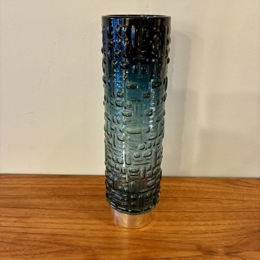 Brutalist Bubble Glass Vase attr. Emil Funke for Gral, 1960s