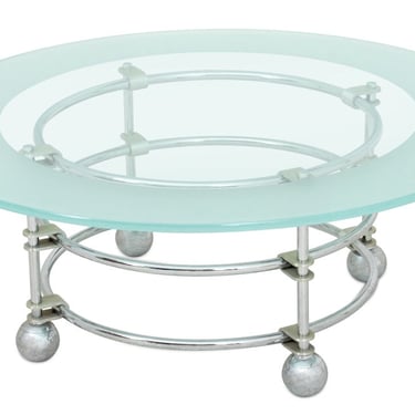 Jay Spectre for Century Glass Top Coffee Table