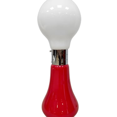 Carlo Nason for Mazzega White Murano Birillo Glass Floor Lamp, Italy, 1960s