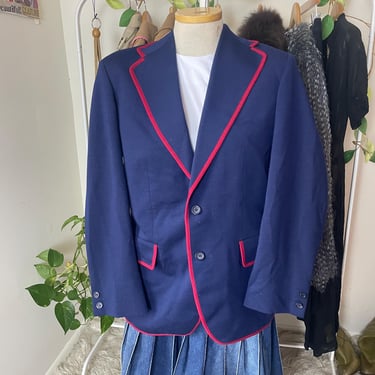 Navy Blazer with Red Trim 