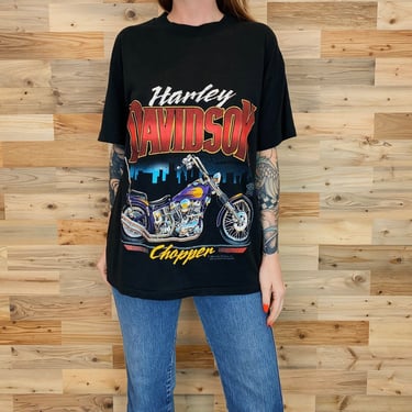 80's Harley Davidson Motorcycles Vintage 1988 Chopper Tee Shirt T-Shirt 