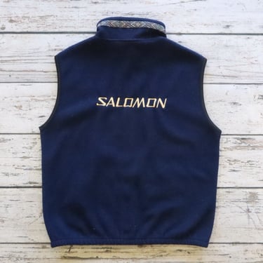 Vintage 90s Salomon Fleece Vest Colorado Ski &amp; Golf Made in USA Size L