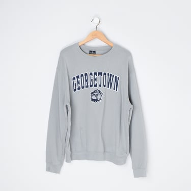 Vintage 2000s Georgetown Sweatshirt - hoyas, college, collegiate, stitched lettering - Men's XL 