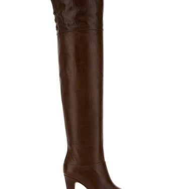 Chloe Women Brown Leather Eve Boots