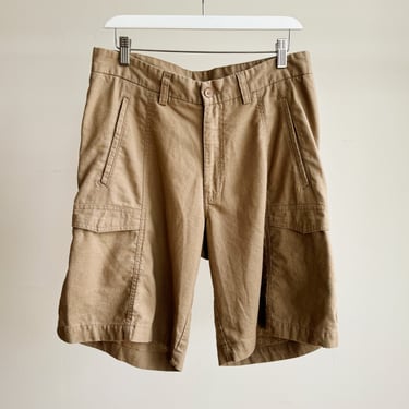 Walnut Linen Utility Long Shorts