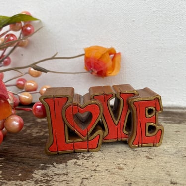 Hallmark Mini Love Sign, Valentine's Day, Resin 3D Love, Wedding Marriage Gift, Vintage Valentine Day 