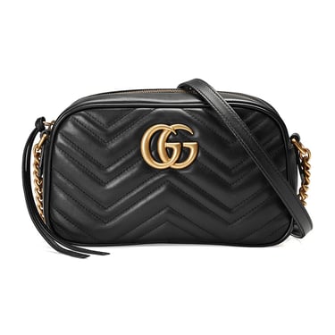 Gucci Women Gg Marmont Small Leather Shoulder Bag