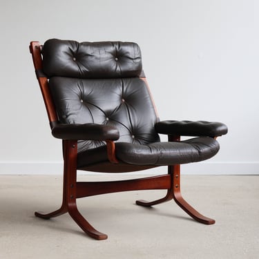 Danish Modern Mid Century Leather Lounge Chair 