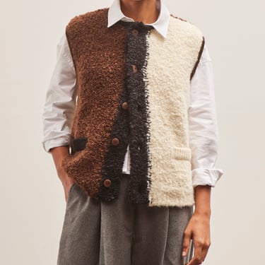 Cordera Wool &amp; Mohair Waistcoat, Colorblock